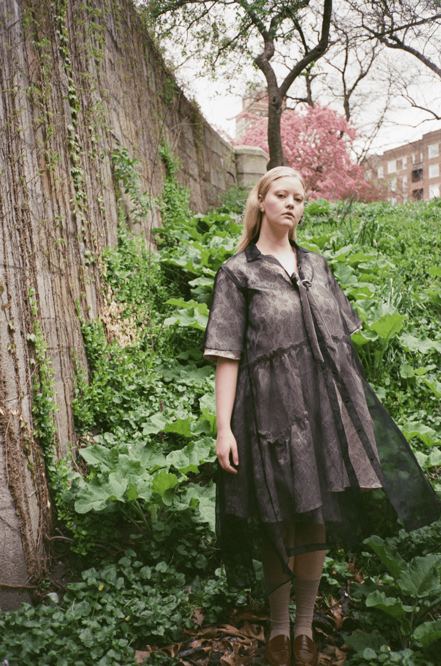 Rumah Jacquard Velvet Bow Dress, lavender