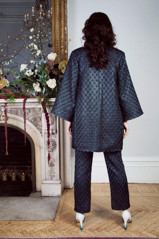 Women's Lamé Jacquard Coat