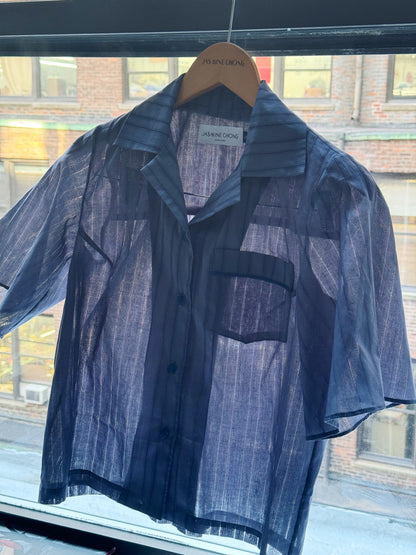 Lapis Drawn Thread Cabana Shirt