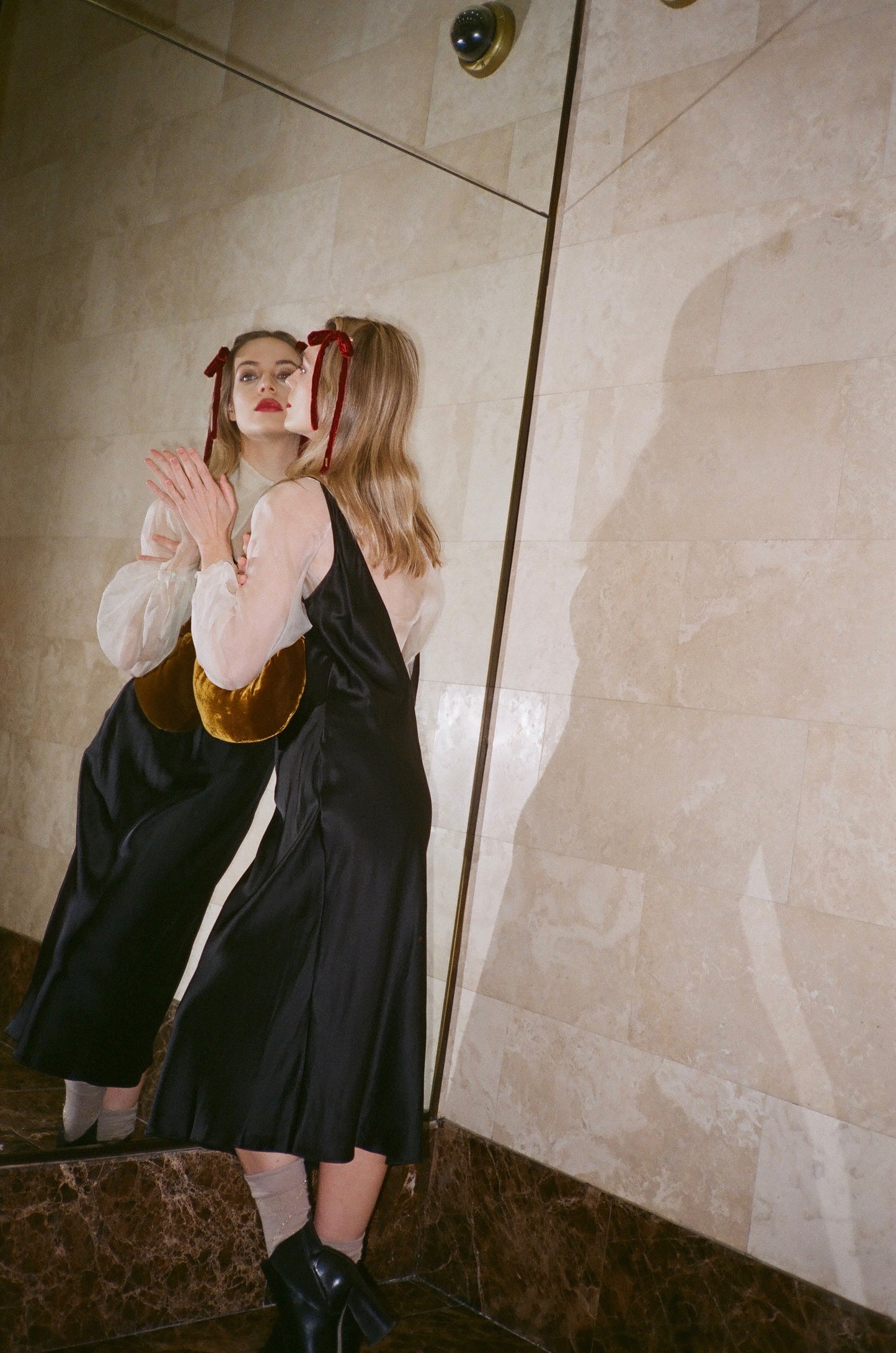 Theodora Midi Silk Bias Slip