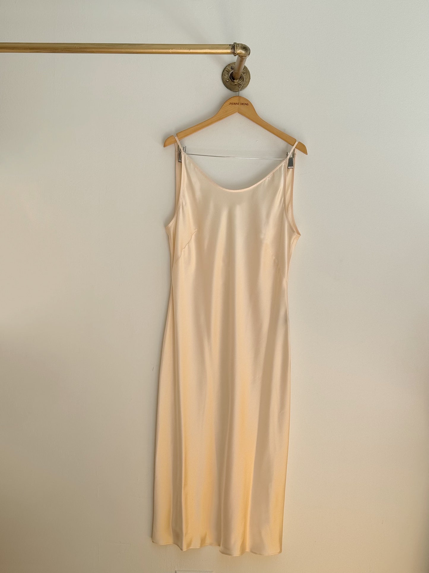Theodora Midi Silk Bias Slip