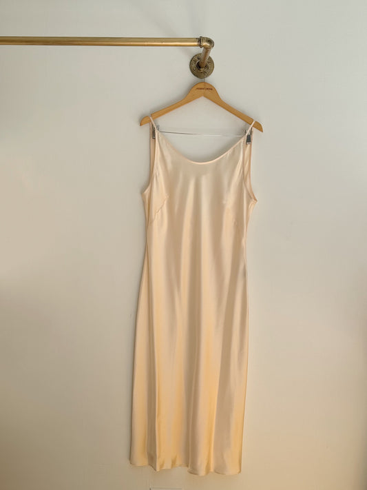 Theodora Midi Silk Bias Slip
