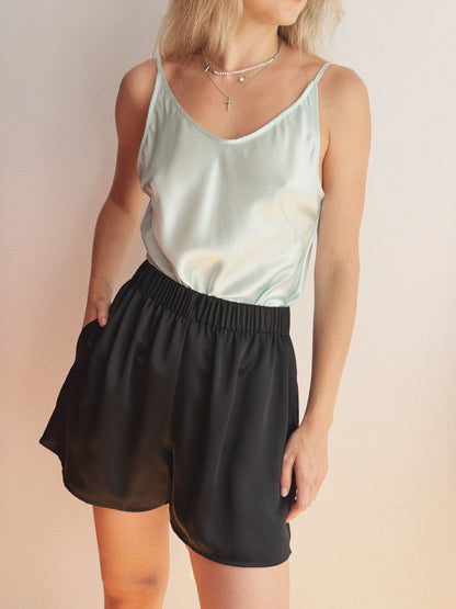 Parlor Shorts in Silk Charmeuse