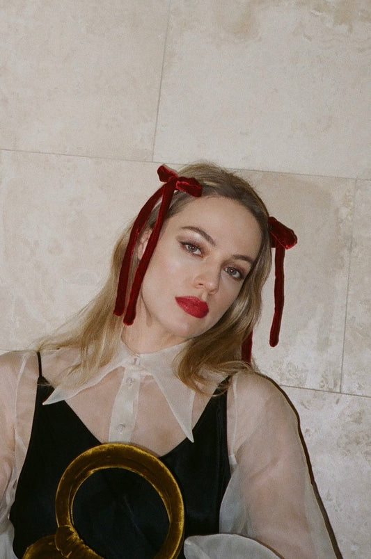 Udon Velvet Bow Clips (Single/Pair)