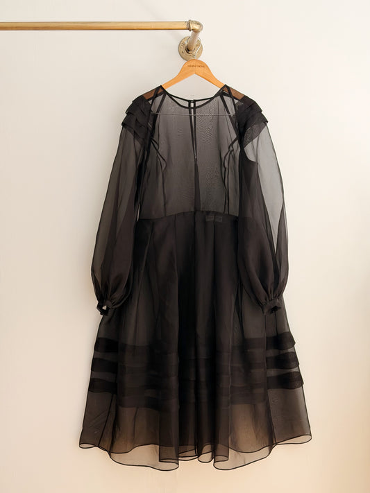 Joan Silk Organza Sheer Dress