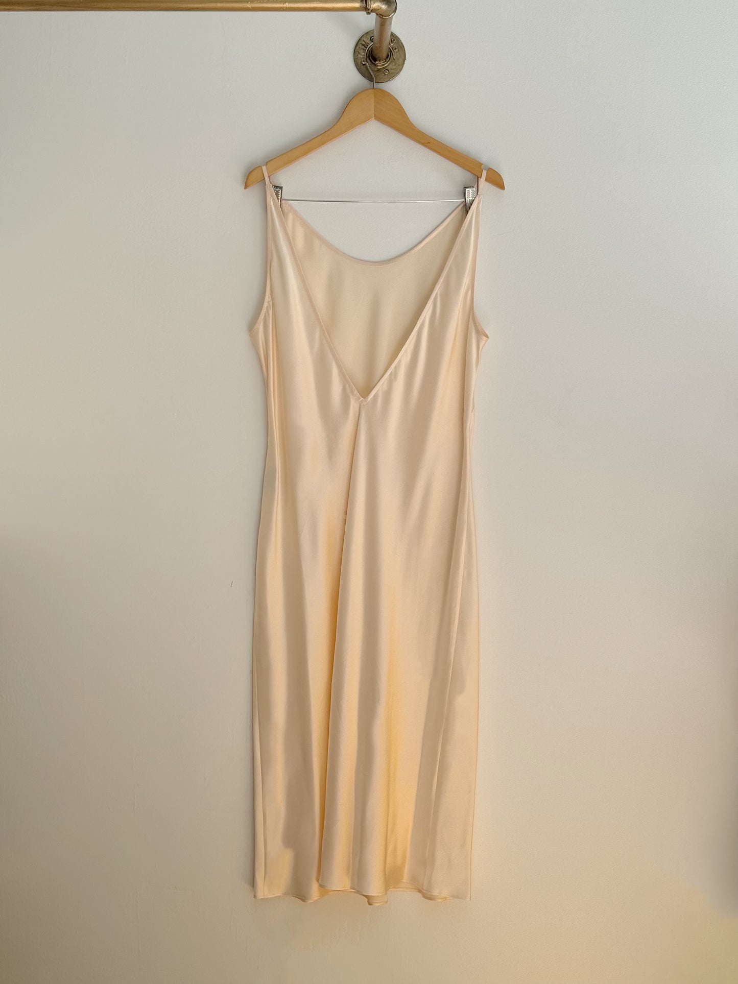 Theodora Midi Silk Bias Slip