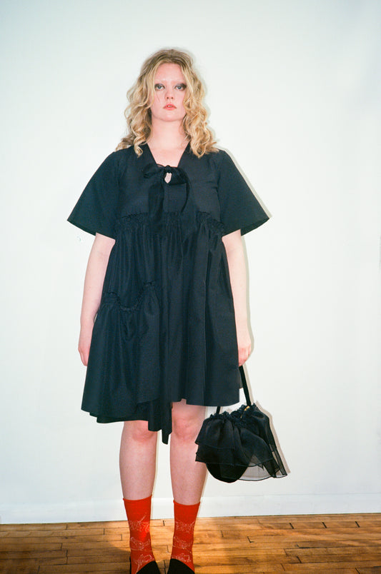 Min Babydoll Dress in Silk Cotton Poplin