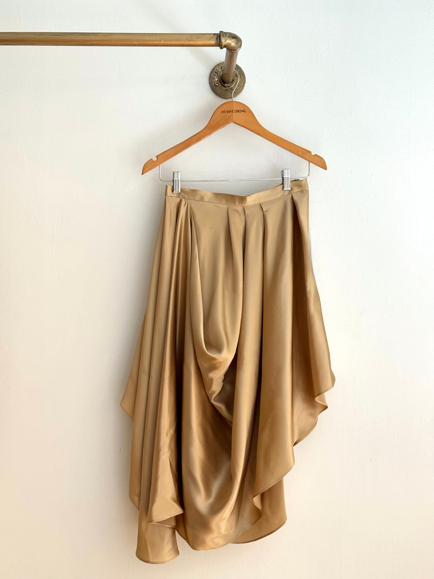 Danielle Draped Silk Skirt