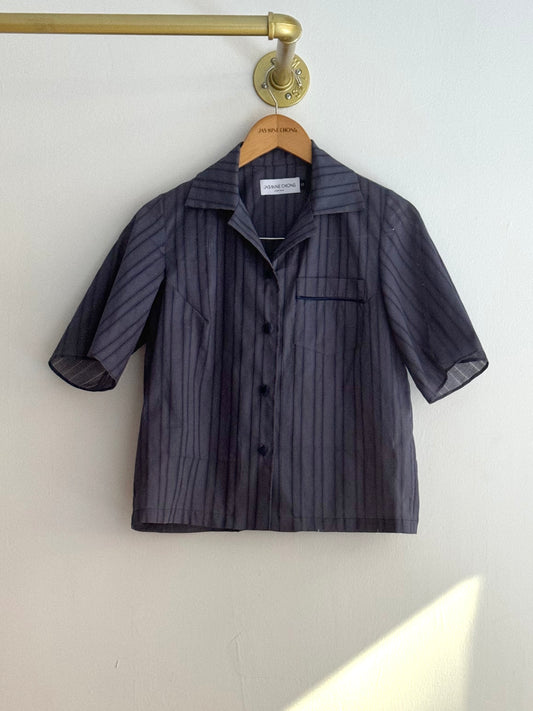 Lapis Drawn Thread Cabana Shirt