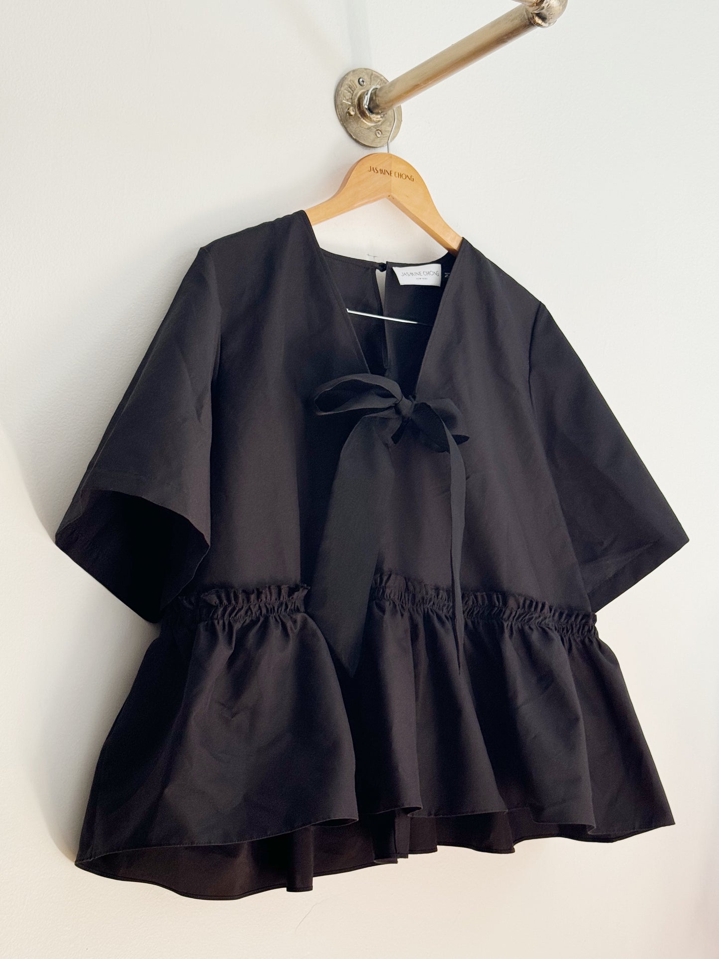 Mintje Ruffled Top in Silk Cotton Poplin