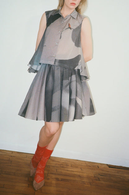 Satonda Shadow Side Drape Top