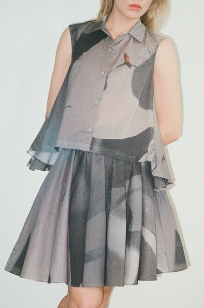 Satonda Shadow Side Drape Top