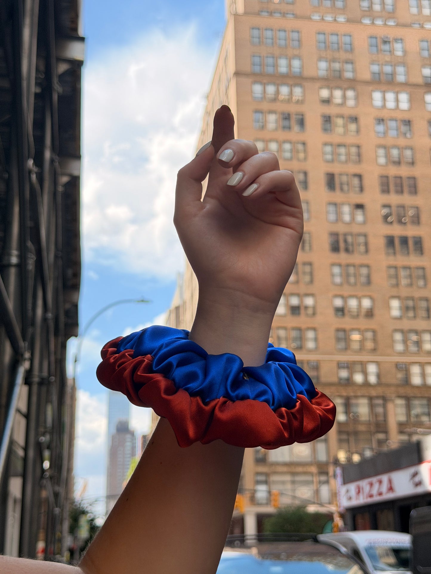 New York/New York Silk Scrunchie