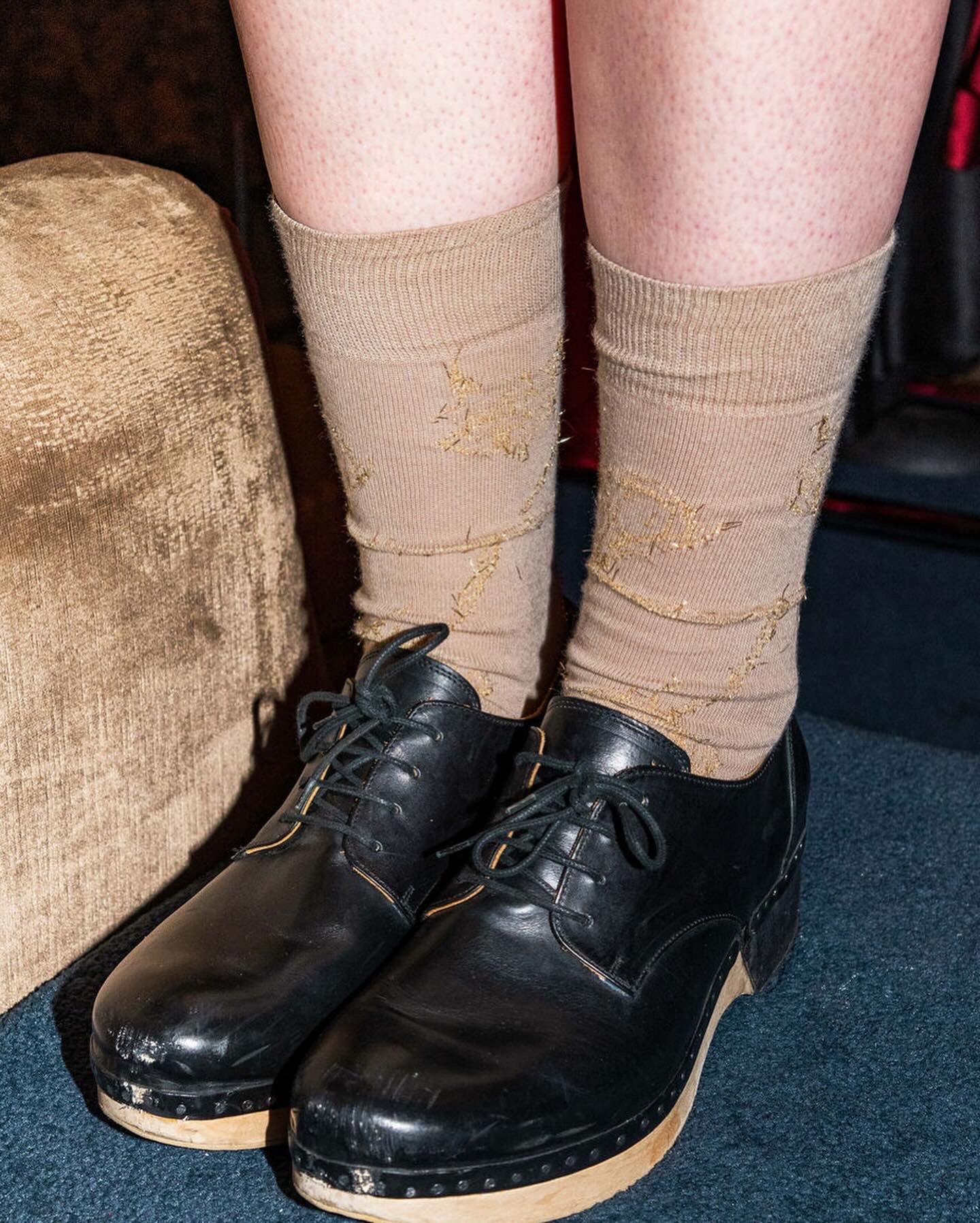 Rose Metallic Gold Socks