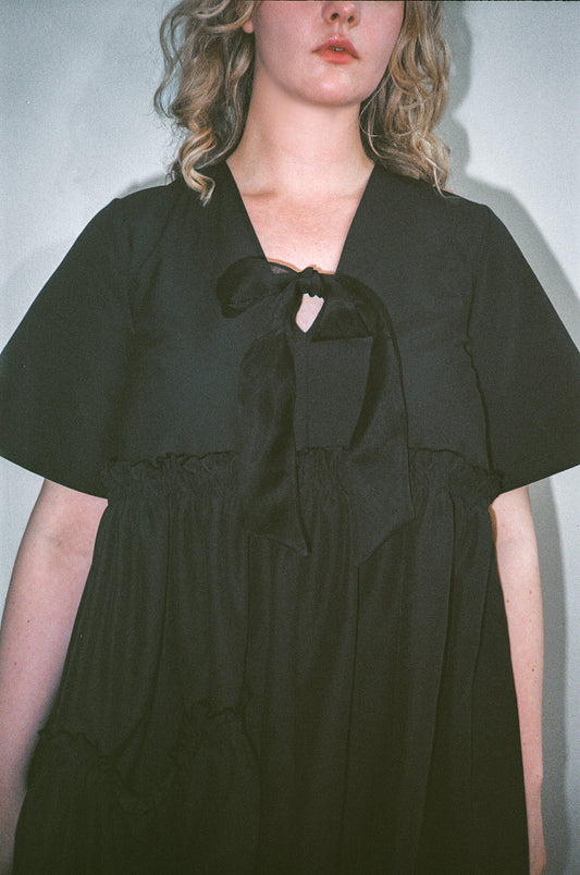 Min Babydoll Dress in Silk Cotton Poplin