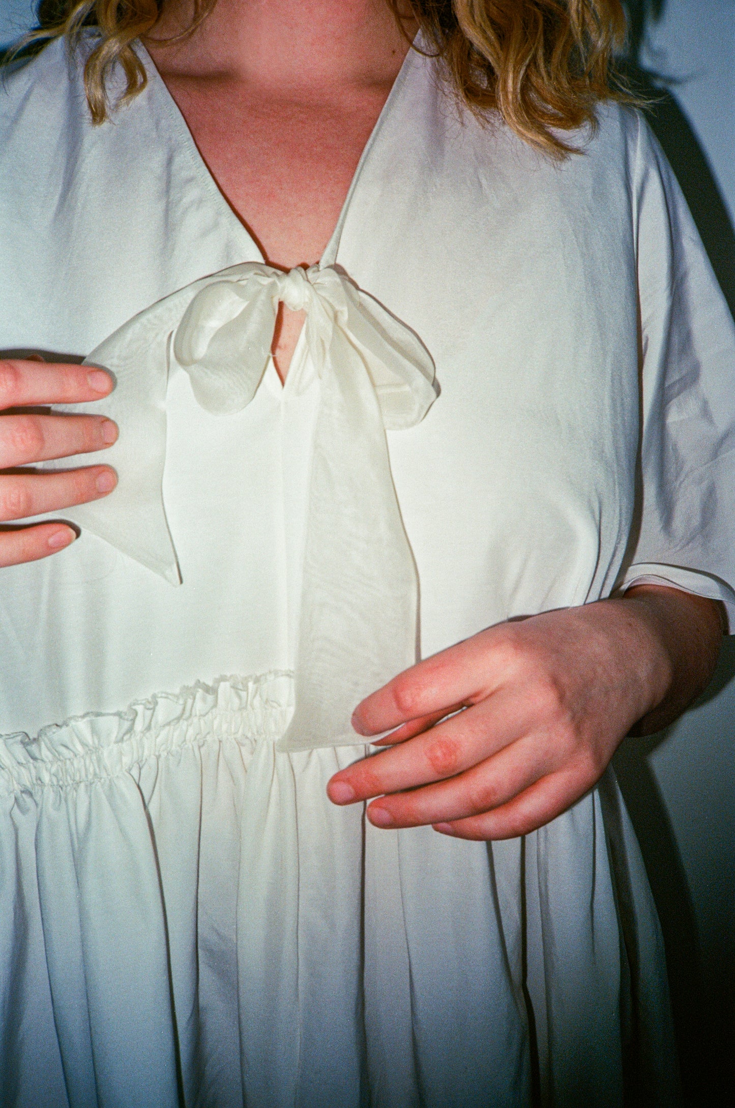 Mintje Ruffled Top in Silk Cotton Poplin