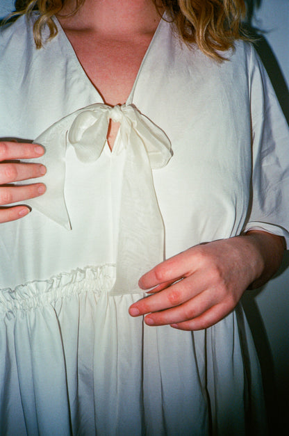 Mintje Ruffled Top in Silk Cotton Poplin