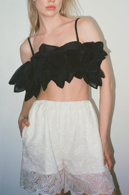 Nocturna Batwing Bralette in Silk Organza