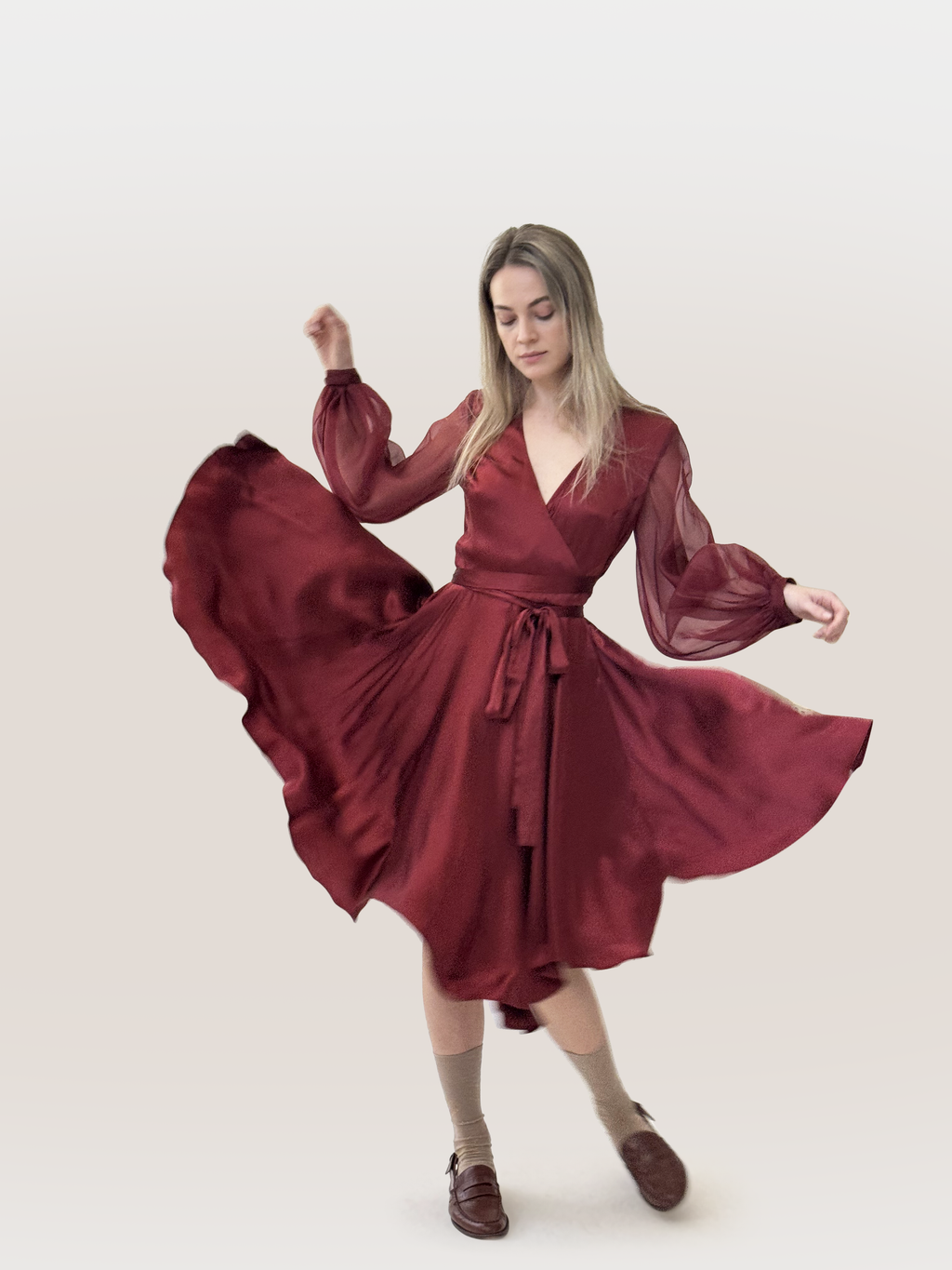 Cintha Draped Wrap Dress