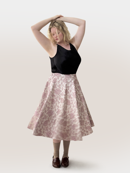 Tine Skirt in Rose Jacquard