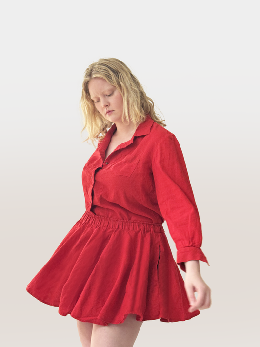 Jacob Linen Skater Skirt