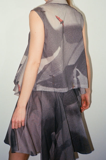 Satonda Shadow Side Drape Top