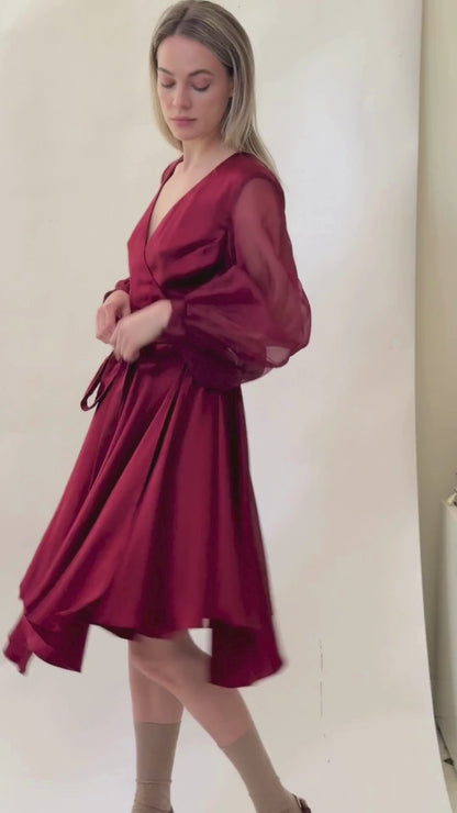 Cintha Draped Wrap Dress