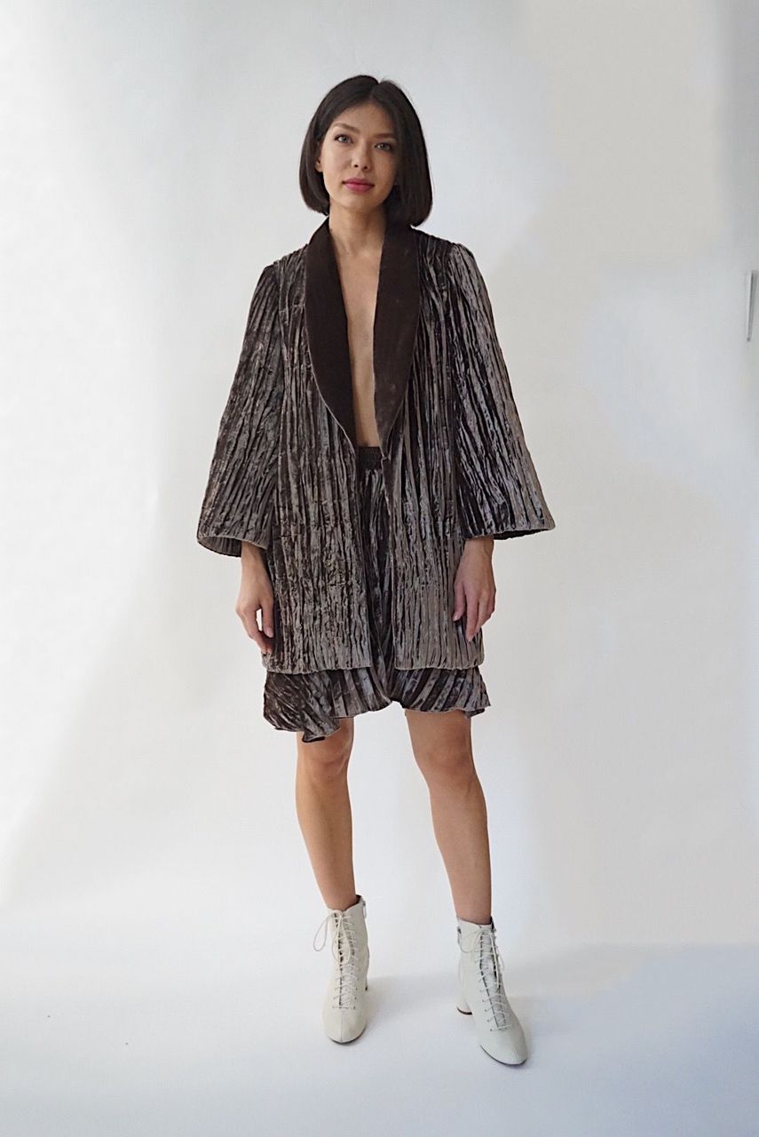 Angsana Jacket in Hand-pleated Crinkle Velvet