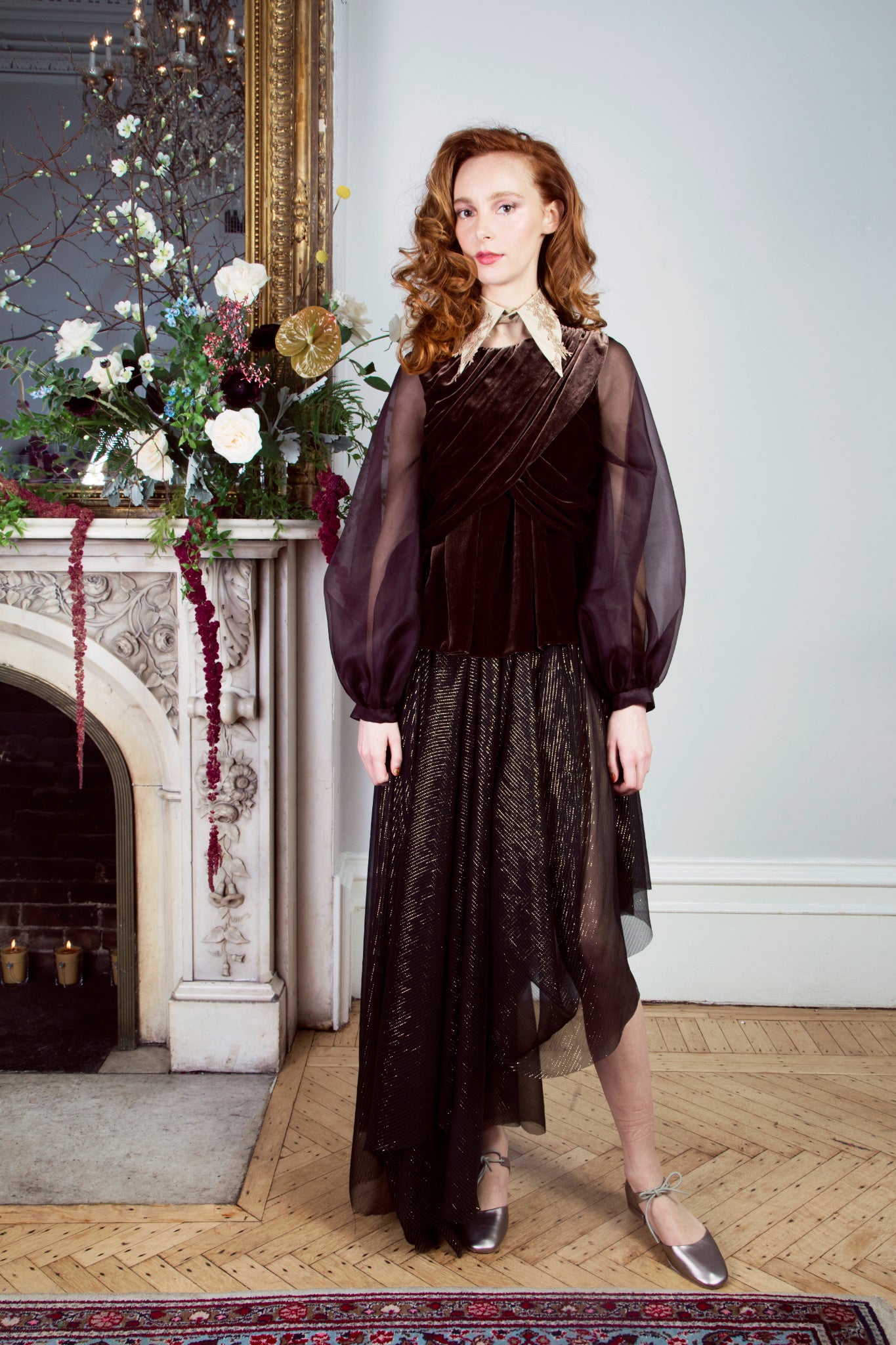 Designer Velvet Silk Blouse For Women