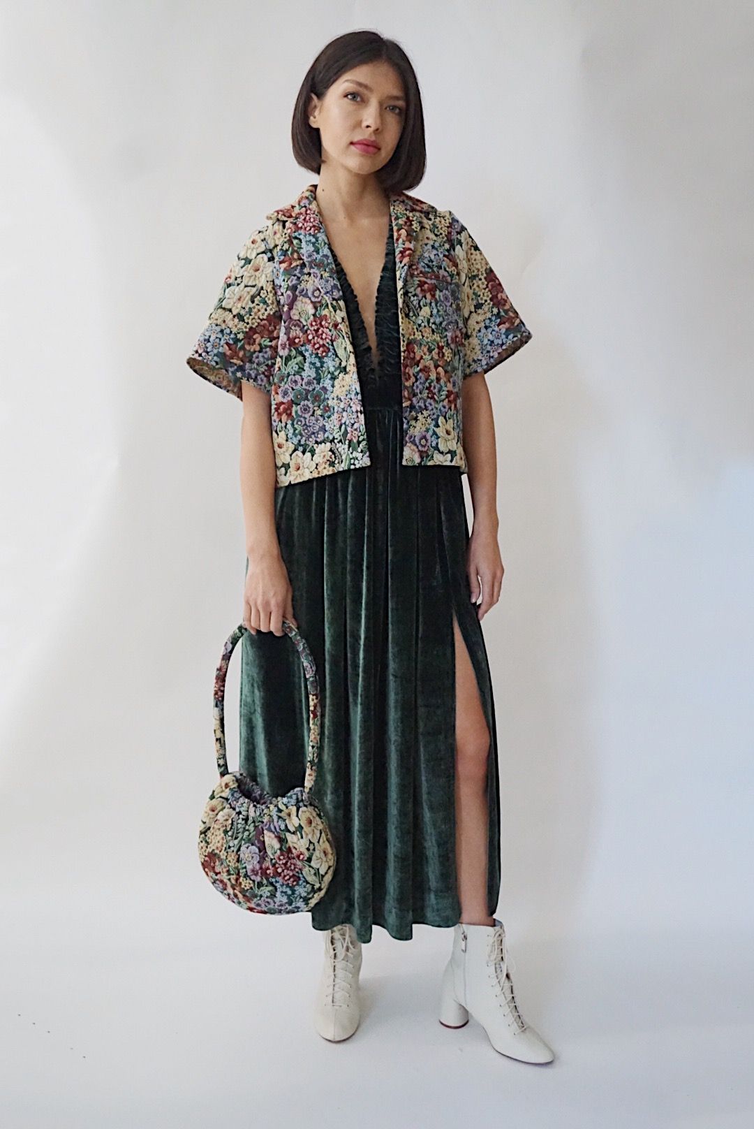 Eden Cabana Shirt in Bouquet Tapestry