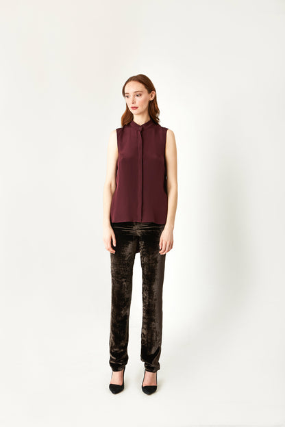 Women's Sleeveless Silk Blouse