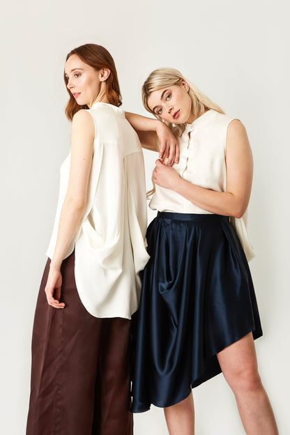 Women's Sleeveless Silk Blouse