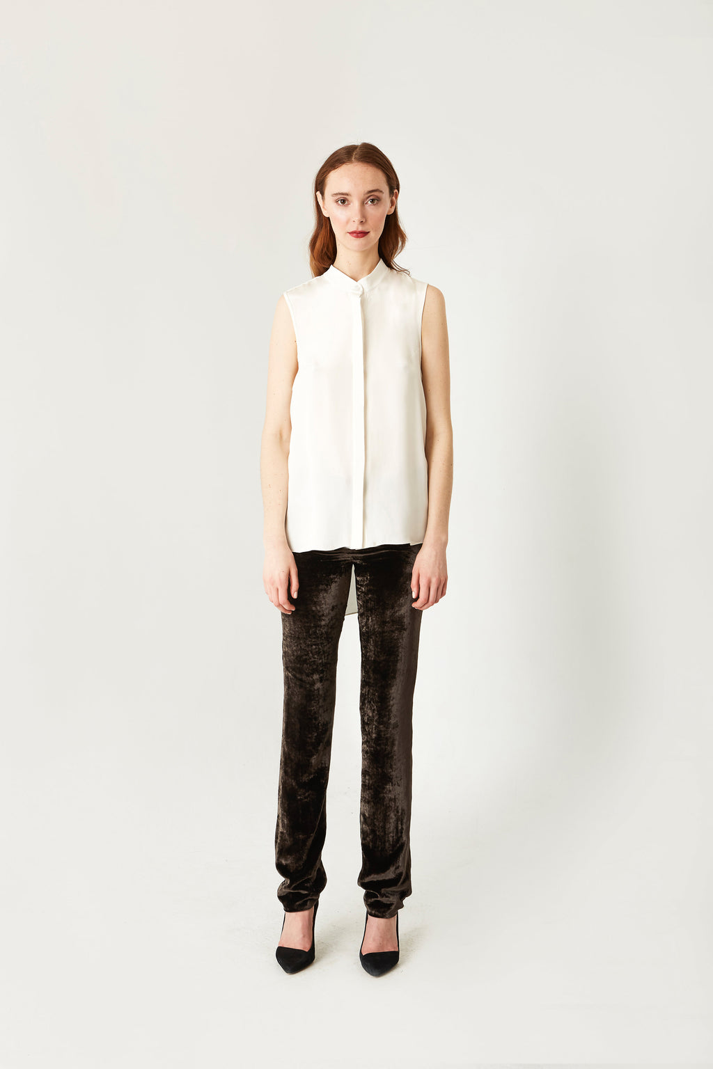 Women's Sleeveless Silk Blouse