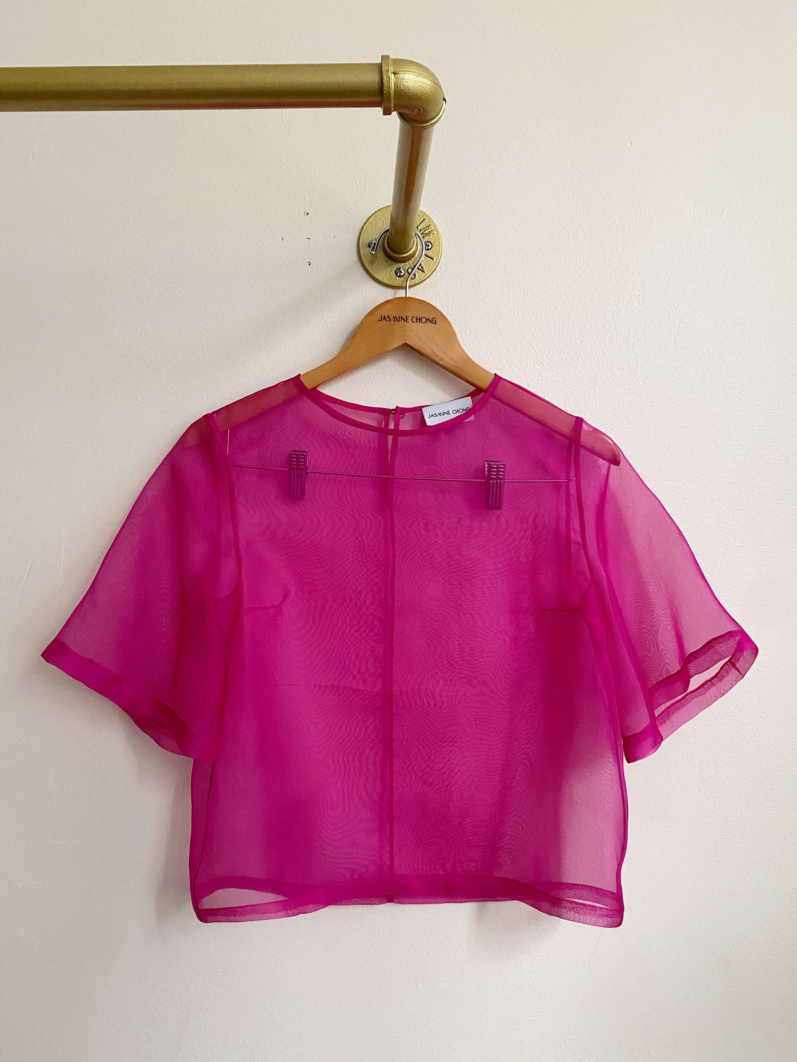 jjeen3様✴︎【[Rosy luce】Organza sheer shirt Sister Jane Chicory sheer organza blouse in light blue | ASOS