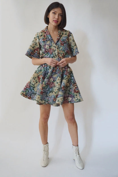 Eden Cabana Shirt in Bouquet Tapestry